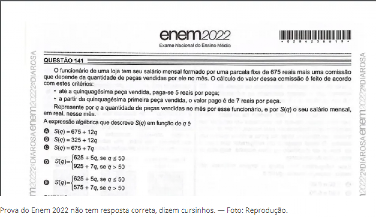 Questões Do Enem 2022 Matemática Edukita 0341