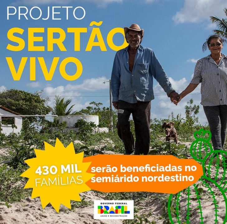 Governo Federal lança ‘Projeto Sertão Vivo’; No Rio Grande do Norte 38 mil famílias devem ser beneficiadas