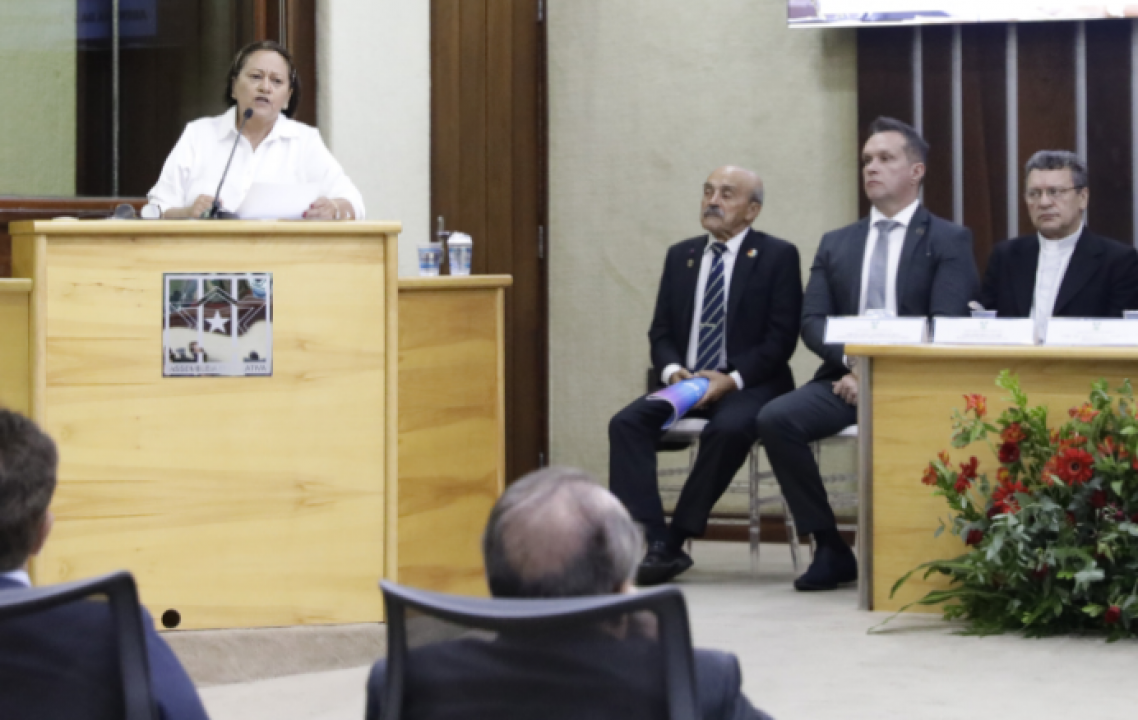 Em mensagem à Assembleia Legislativa, governadora Fátima Bezerra destaca investimentos para melhorar infraestrutura no RN