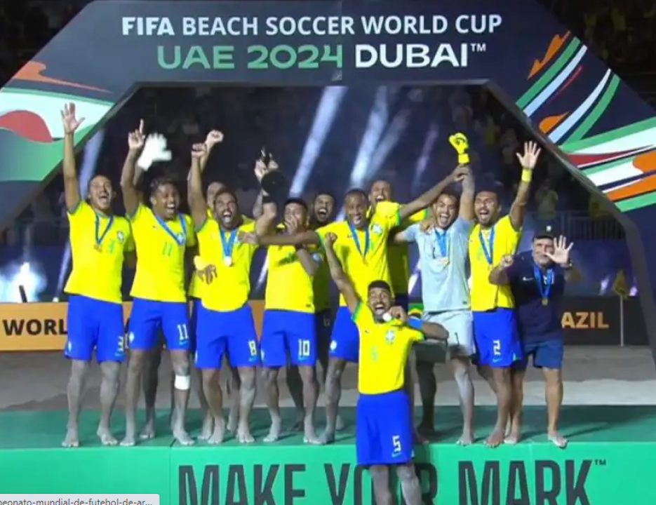 Brasil conquista o hexacampeonato mundial de futebol de areia