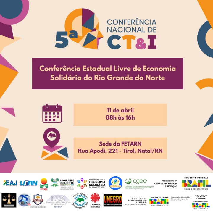 Conferência sobre Livre Economia Solidária acontece nesta quinta-feira (11)