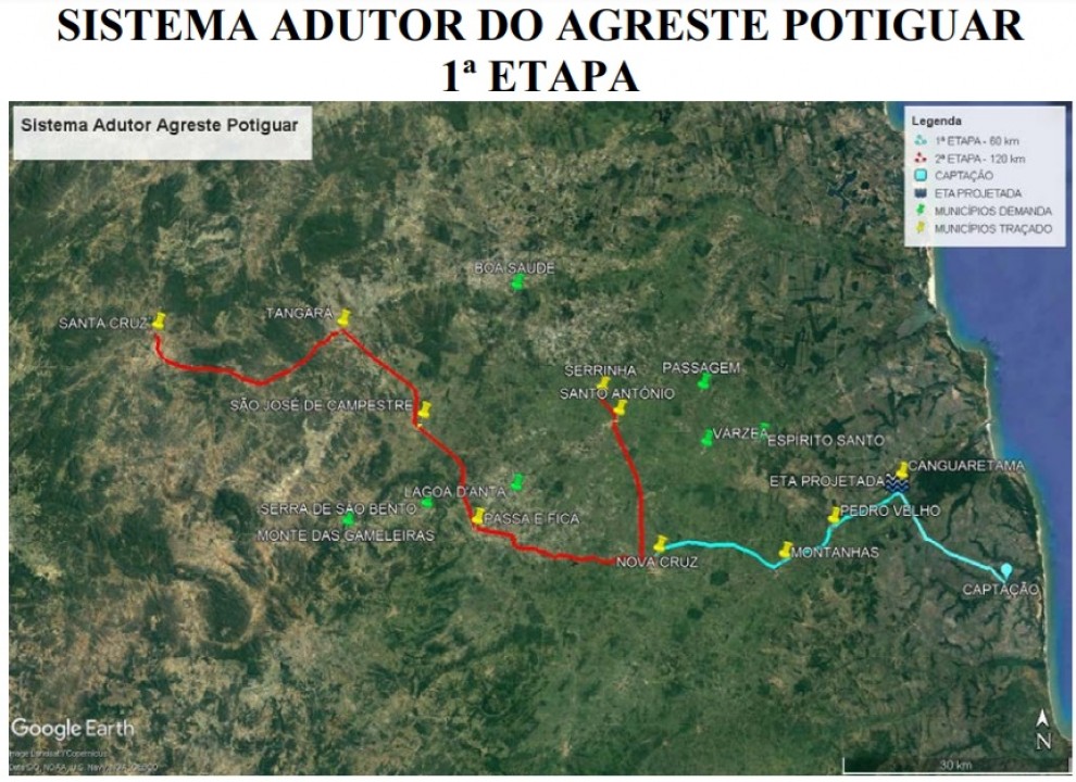 Sistema Adutor do Agreste Potiguar garantirá segurança hídrica para 38 cidades do RN