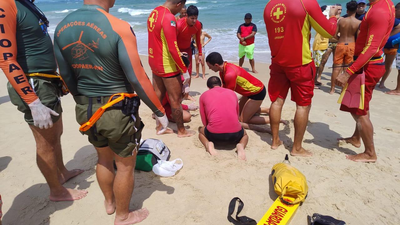 Bombeiros do RN realizam buscas por vítima na Barra do Rio